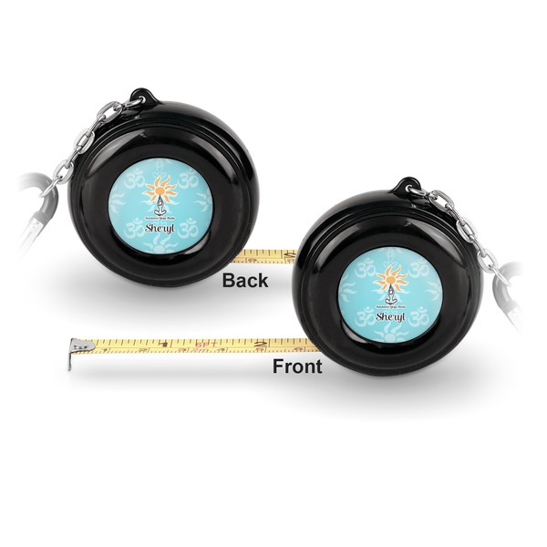 Sundance Yoga Studio 6-Ft Pocket Tape Measure with Carabiner Hook - Front and Back