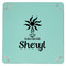 Sundance Yoga Studio 9" x 9" Teal Leatherette Snap Up Tray - APPROVAL