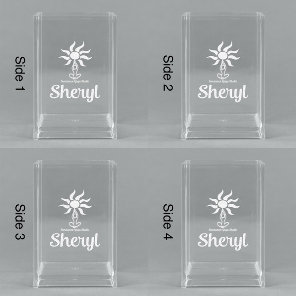 Sundance Yoga Studio Acrylic Pen Holder - All Sides