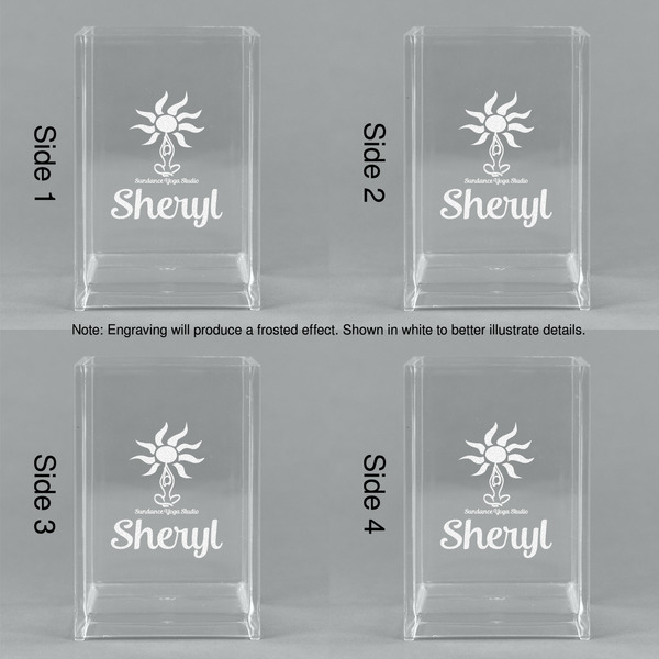 Sundance Yoga Studio Acrylic Pen Holder - All Sides