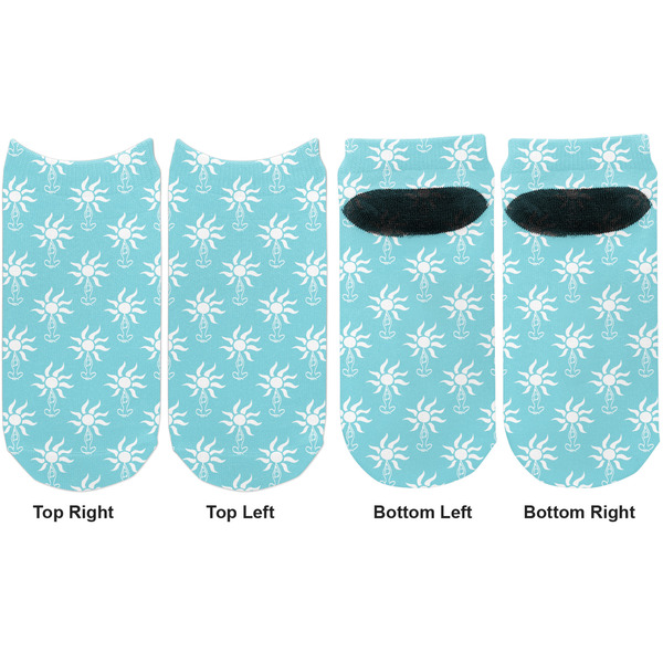 Sundance Yoga Studio Adult Ankle Socks - Double Pair - Front and Back - Apvl