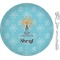 Sundance Yoga Studio 8" Glass Appetizer / Dessert Plates - Single or Set (Personalized)