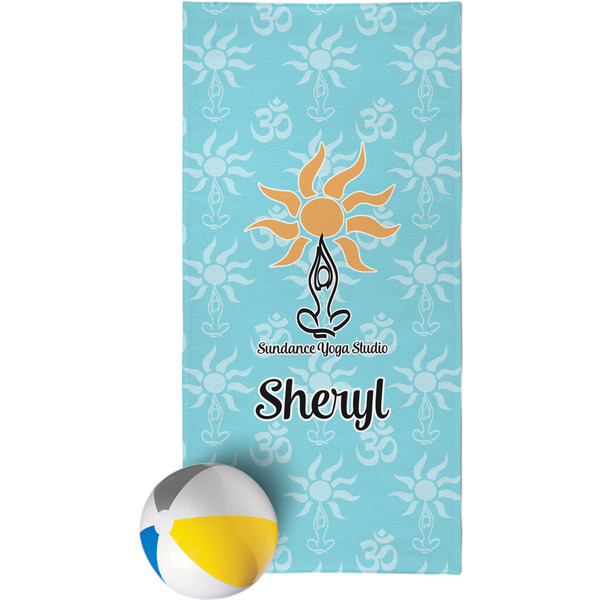 Custom Sundance Yoga Studio Beach Towel w/ Name or Text