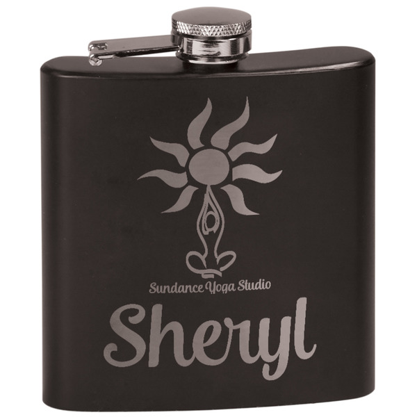 Custom Sundance Yoga Studio Black Flask Set (Personalized)