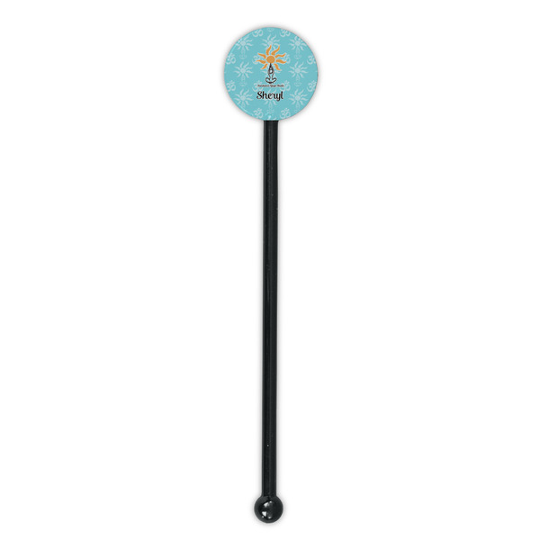 Sundance Yoga Studio Black Plastic 5.5" Stir Stick - Round - Single Stick