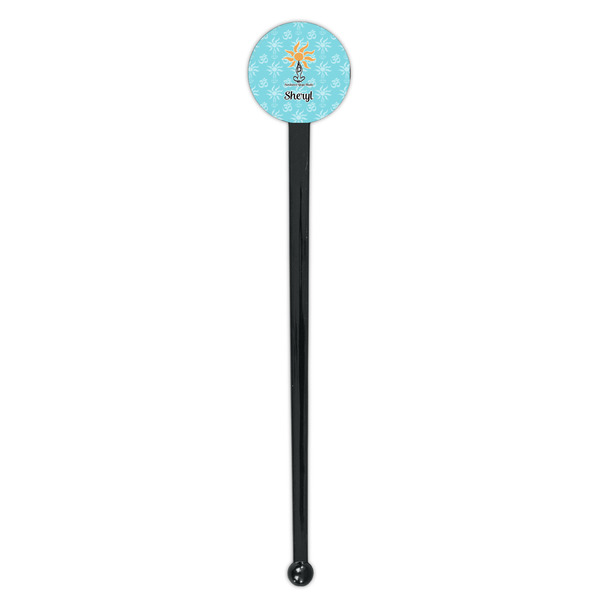 Sundance Yoga Studio Black Plastic 7" Stir Stick - Round - Single Stick