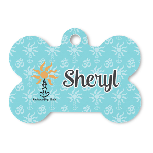 Custom Sundance Yoga Studio Bone Shaped Dog ID Tag (Personalized)