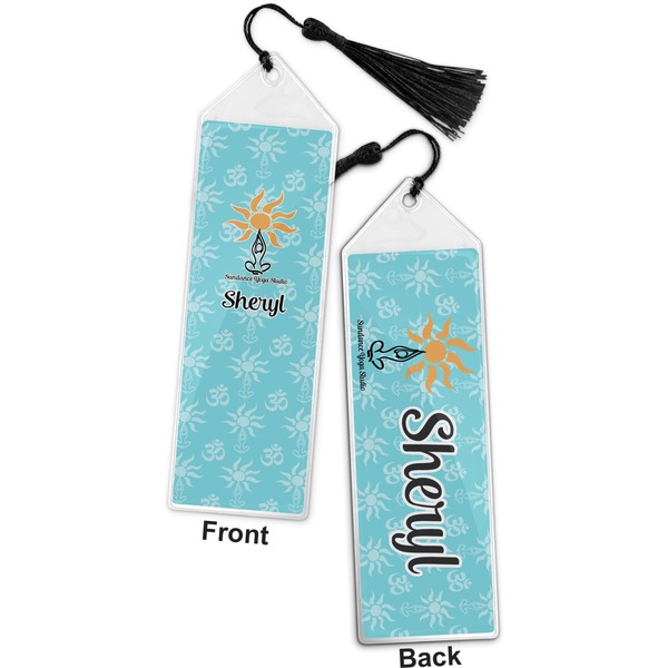 Sundance Yoga Studio Bookmark with tassel - Front and Back