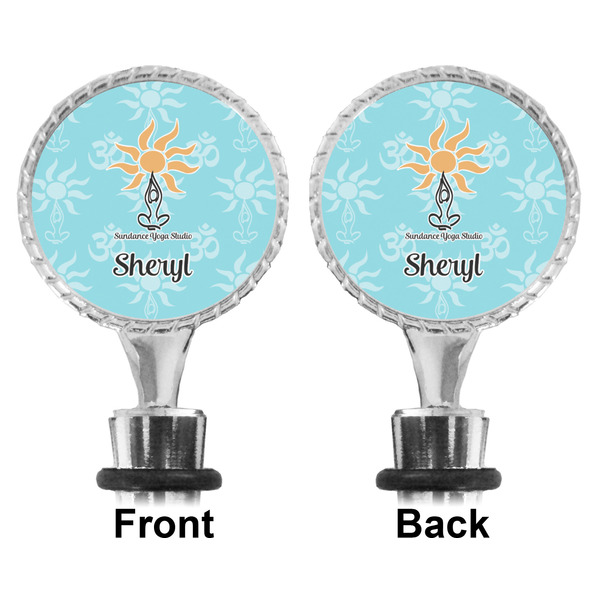 Sundance Yoga Studio Bottle Stopper - Front and Back