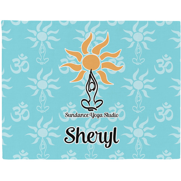 Custom Sundance Yoga Studio Woven Fabric Placemat - Twill w/ Name or Text