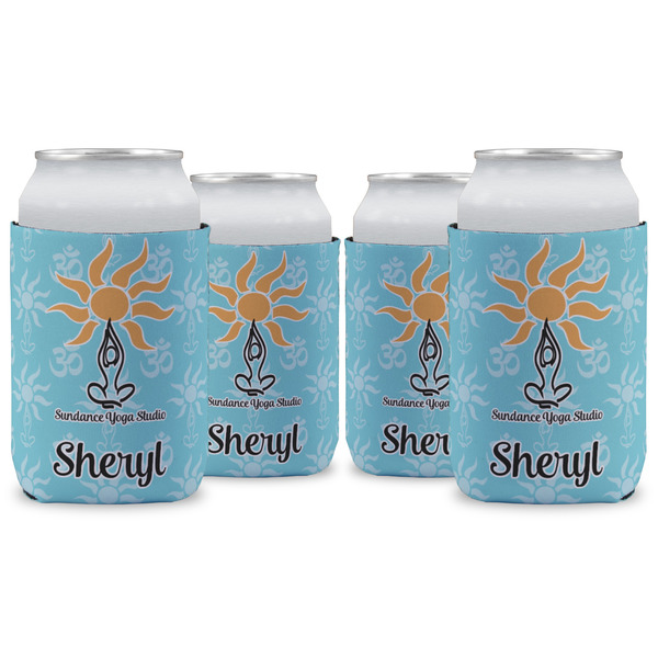 Custom Sundance Yoga Studio Can Cooler (12 oz) - Set of 4 w/ Name or Text