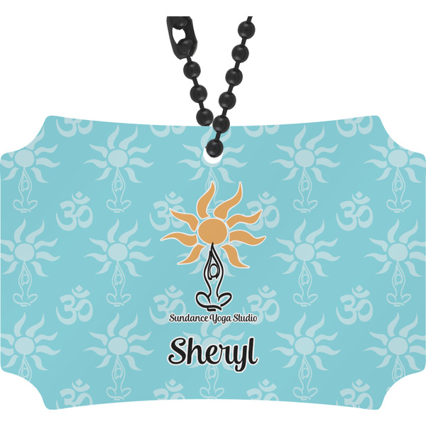 Custom Sundance Yoga Studio Rear View Mirror Ornament w/ Name or Text