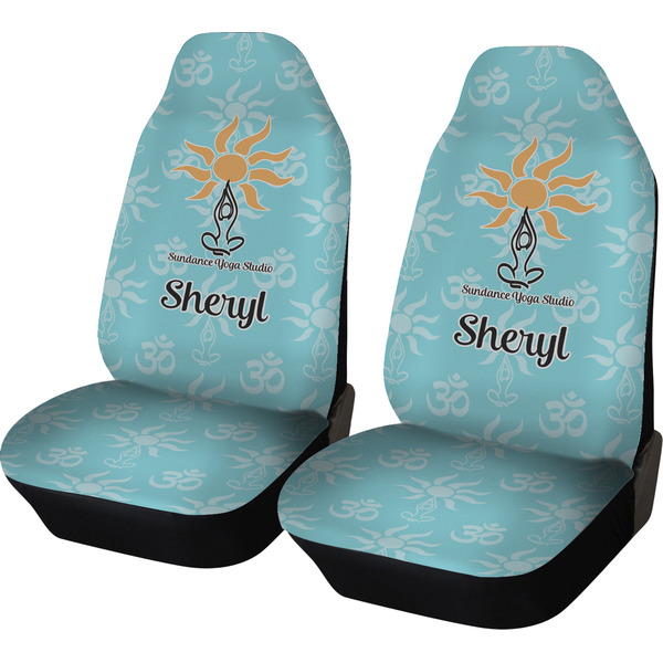 Custom Sundance Yoga Studio Car Seat Covers (Set of Two) w/ Name or Text
