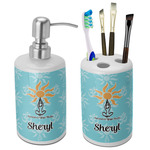 Sundance Yoga Studio Ceramic Bathroom Accessories Set (Personalized)