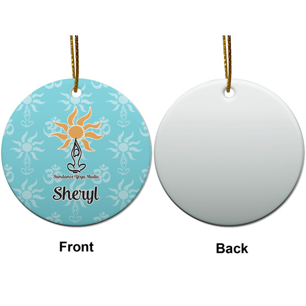 Sundance Yoga Studio Ceramic Flat Ornament - Circle Front & Back (APPROVAL)