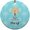 Sundance Yoga Studio Round Ceramic Ornament w/ Name or Text