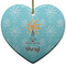 Sundance Yoga Studio Ceramic Flat Ornament - Heart (Front)