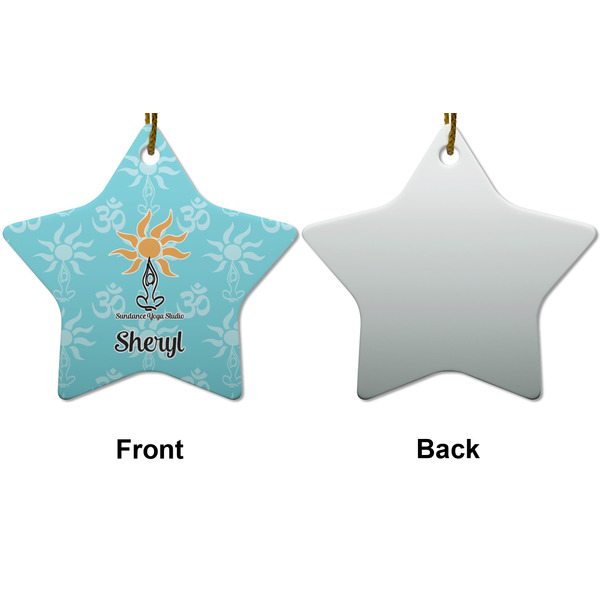 Sundance Yoga Studio Ceramic Flat Ornament - Star Front & Back (APPROVAL)