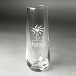 Sundance Yoga Studio Champagne Flute - Stemless Engraved - Single (Personalized)