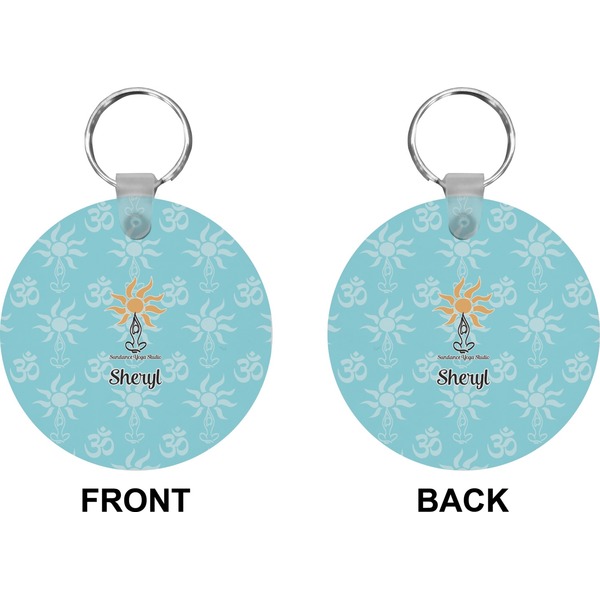 Sundance Yoga Studio Circle Keychain (Front + Back)