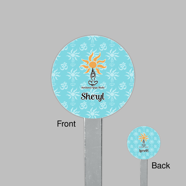 Sundance Yoga Studio Clear Plastic 7" Stir Stick - Round - Front & Back