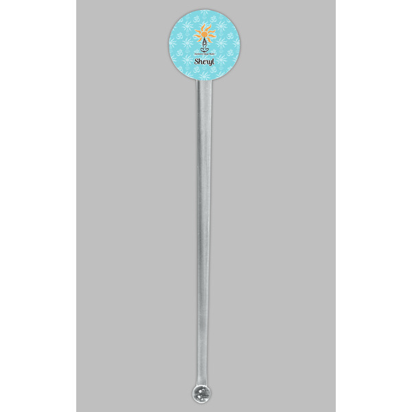 Sundance Yoga Studio Clear Plastic 7" Stir Stick - Round - Single Stick