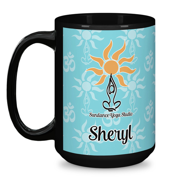Sundance Yoga Studio Coffee Mug - 15 oz - Black