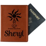 Sundance Yoga Studio Passport Holder - Faux Leather - Double Sided (Personalized)