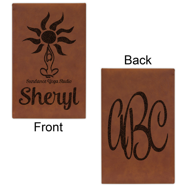 Sundance Yoga Studio Cognac Leatherette Journal - Double Sided - Apvl