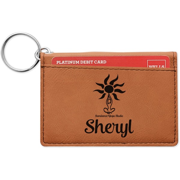 Custom Sundance Yoga Studio Leatherette Keychain ID Holder (Personalized)