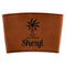 Sundance Yoga Studio Cognac Leatherette Mug Sleeve - Flat
