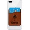 Sundance Yoga Studio Cognac Leatherette Phone Wallet on iphone 8