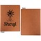 Sundance Yoga Studio Cognac Leatherette Portfolios with Notepad - Large - Single Sided - Apvl