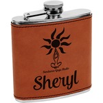 Sundance Yoga Studio Leatherette Wrapped Stainless Steel Flask (Personalized)
