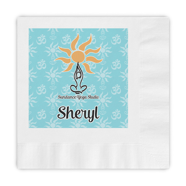 Custom Sundance Yoga Studio Embossed Decorative Napkins (Personalized)