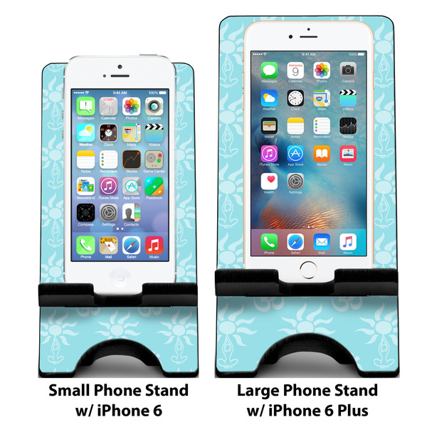 Sundance Yoga Studio Compare Phone Stand Sizes - with iPhones