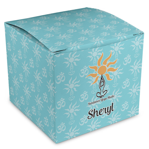 Custom Sundance Yoga Studio Cube Favor Gift Boxes (Personalized)
