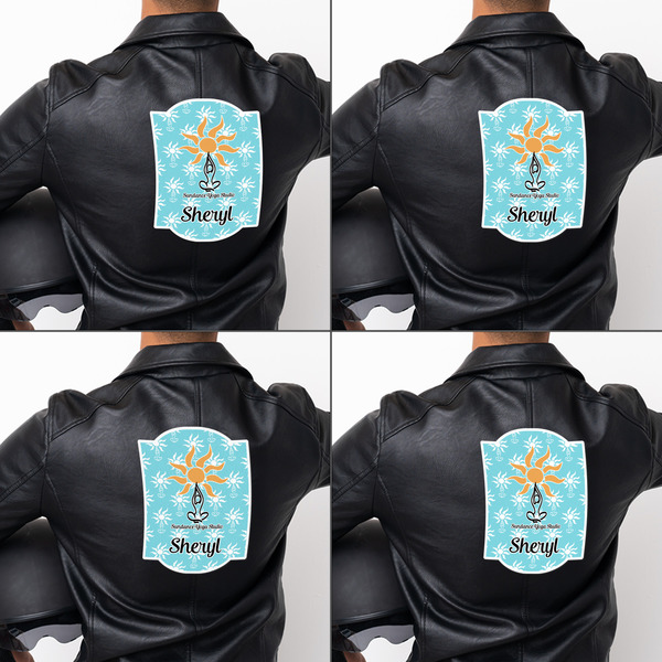 Sundance Yoga Studio Custom Shape Iron On Patches - XXXL APPROVAL set of 4