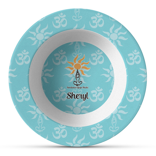 Custom Sundance Yoga Studio Plastic Bowl - Microwave Safe - Composite Polymer (Personalized)