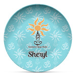 Sundance Yoga Studio Microwave Safe Plastic Plate - Composite Polymer (Personalized)