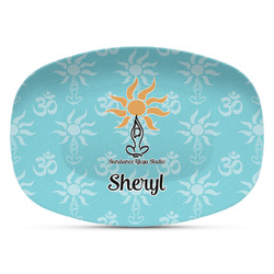 Sundance Yoga Studio Plastic Platter - Microwave & Oven Safe Composite Polymer (Personalized)