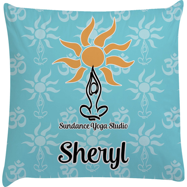 Custom Sundance Yoga Studio Decorative Pillow Case w/ Name or Text