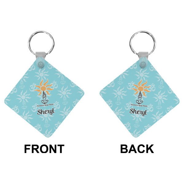 Sundance Yoga Studio Diamond Keychain (Front + Back)