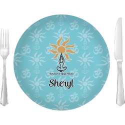 Sundance Yoga Studio 10" Glass Lunch / Dinner Plates - Single or Set (Personalized)