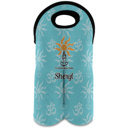 Sundance Yoga Studio Wine Tote Bag (2 Bottles) w/ Name or Text