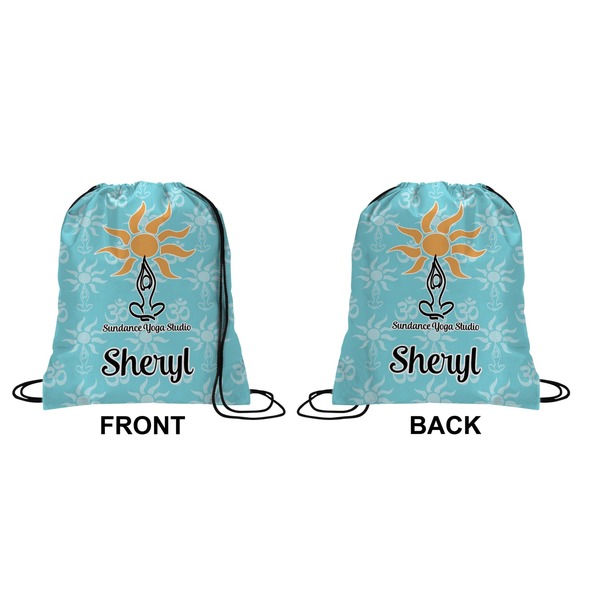 Sundance Yoga Studio Drawstring Backpack Front & Back Medium