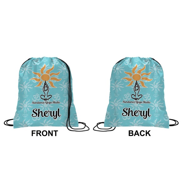 Sundance Yoga Studio Drawstring Backpack Front & Back Small