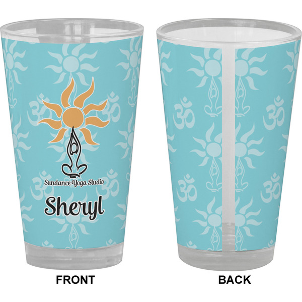 Sundance Yoga Studio Pint Glass - Full Color - Front & Back Views