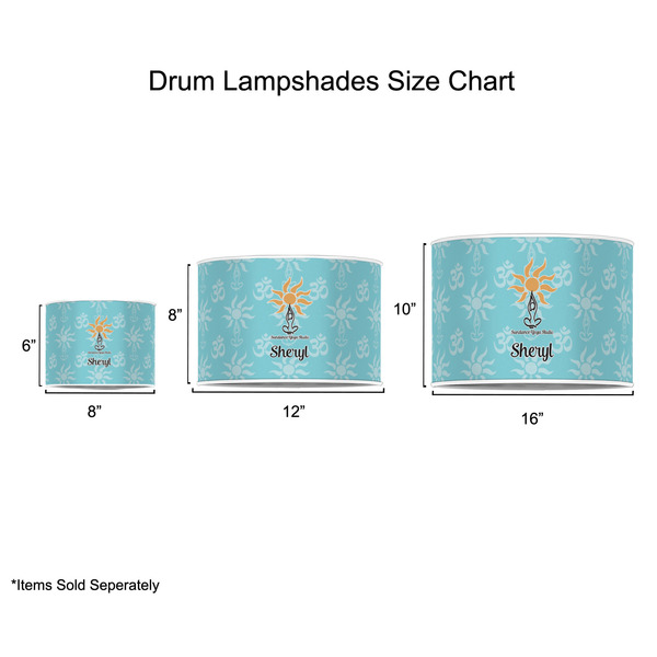 Sundance Yoga Studio Drum Lampshades - Sizing Chart