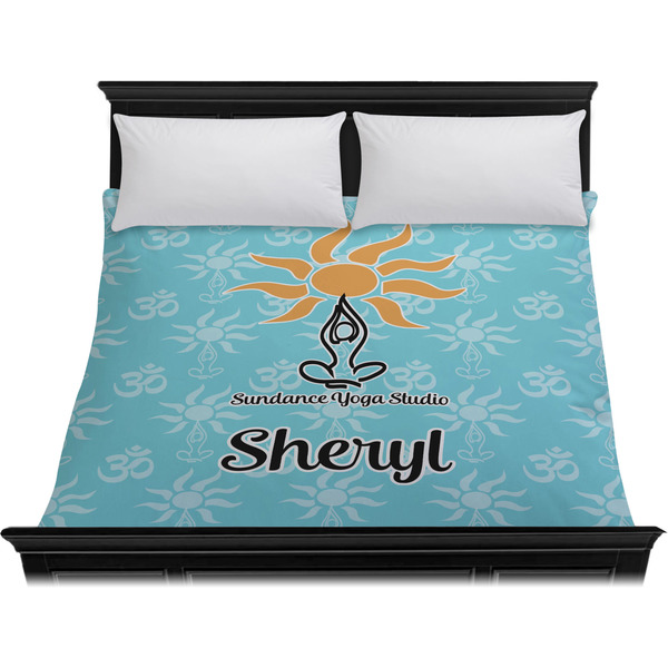 Sundance Yoga Studio Duvet Cover - King - On Bed - No Prop